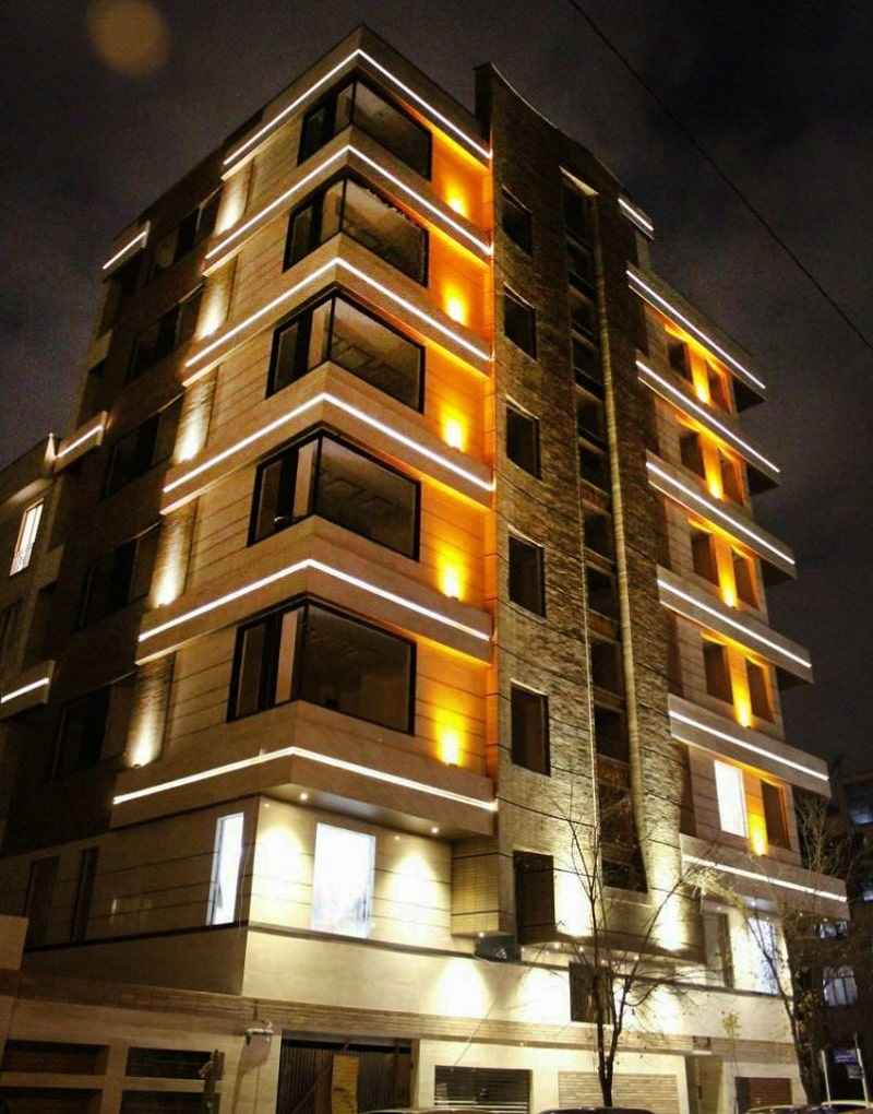 انواع نورپردازی نمای ساختمان‌ها