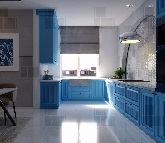 کابینت نئوکلاسیک آشپزخانه